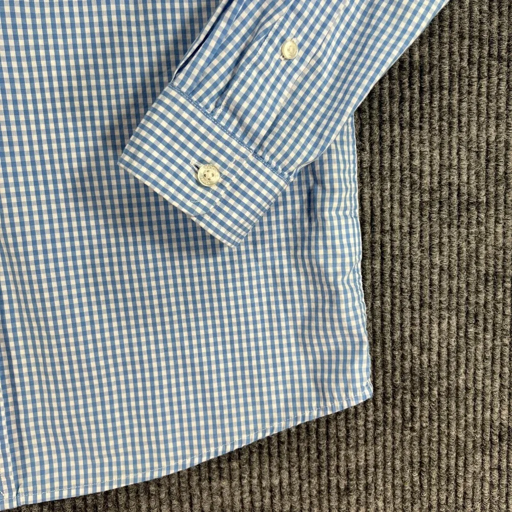Vineyard Vines Shirt Youth‎ Boys Large Blue Check Long Sleeve Button Down